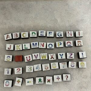 Rubber stamps alphabet lot